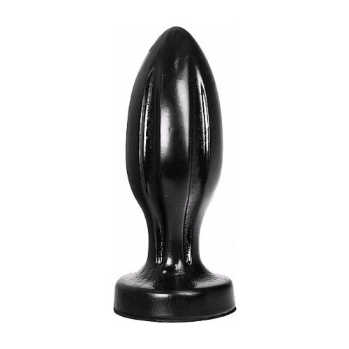 Plug Anal ALL BLACK 21 CM met sensibele ribbels