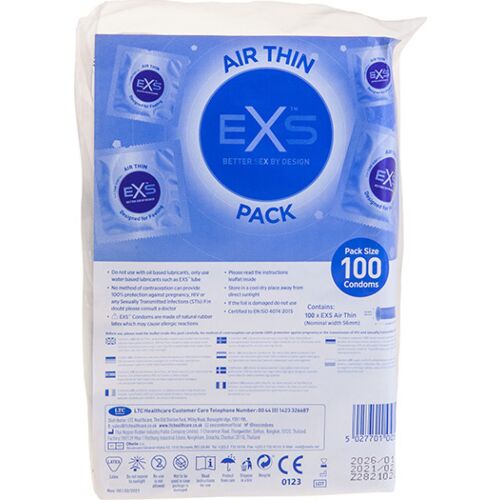 Preservatieven Exs Air Thin 100's met huid-op-huid gevoel