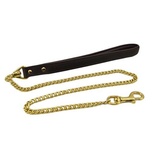 Restraining Bound Nubuck Leather Leash 108 cm