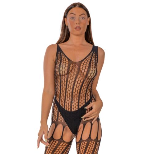 Bodystocking Lace by LJ met faux lace-up rug