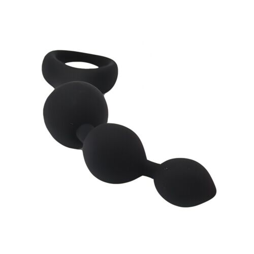 Anal Beads Loving Joy Triple Ripple met variërende grootte Negro