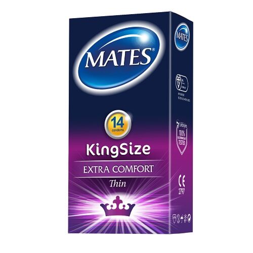 Mates King Size Condooms 14 Stuks - Gemakkelijke Pasvorm
