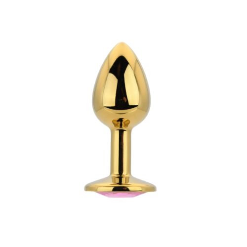 Buttplug Toosh Metal Small Stone met juweelbasis Rosa