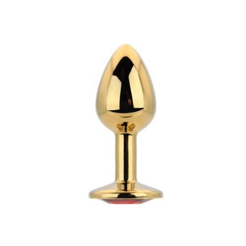 Buttplug Toosh Metal Small Stone met juweelbasis Rojo