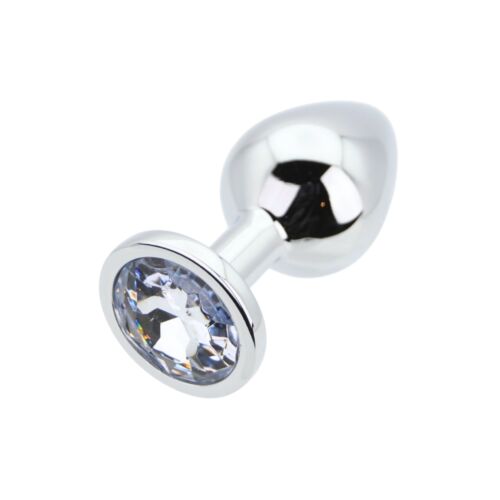Buttplug Toosh Metal Medium met heldere steen Plata