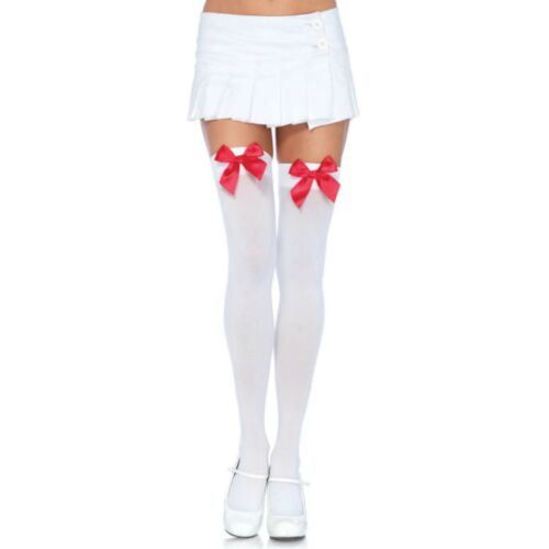 Kniekousen van nylon met strik Leg Avenue