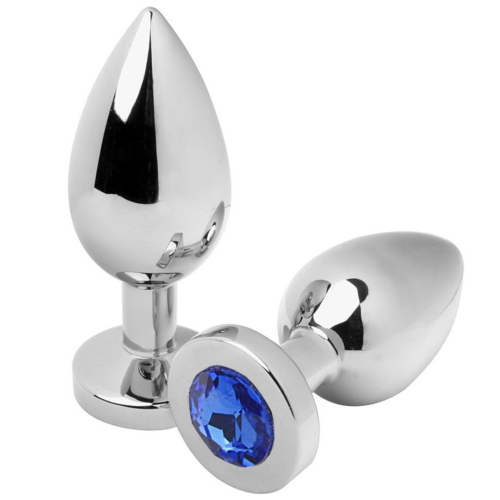 Plug anal METAL HARD Diamond Blue Small 5.71cm