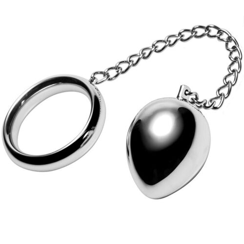 Cock Ring METAL HARD 50MM met Ketting en Bal