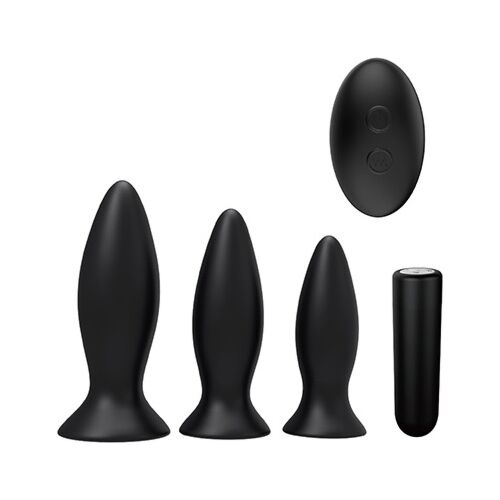 Anal Plugs S Pleasures Triplicity Black met vibrerende bullet