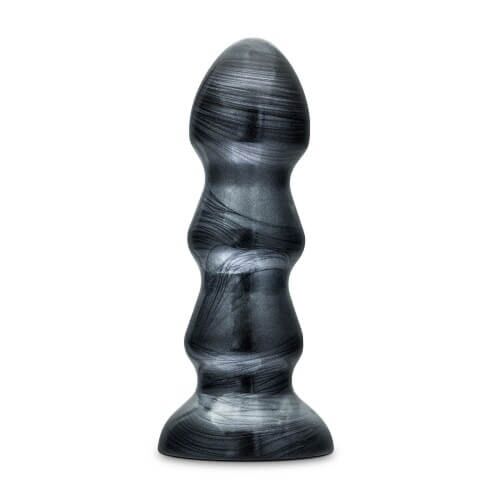 Buttplug Blush Novelties Jet Black Jack Large Ribbed