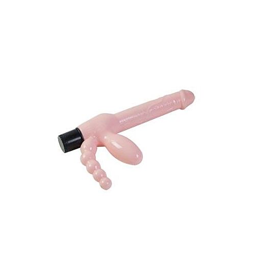 Arnés BAILE TPR con vibración y estimulación anal 25.4 cm