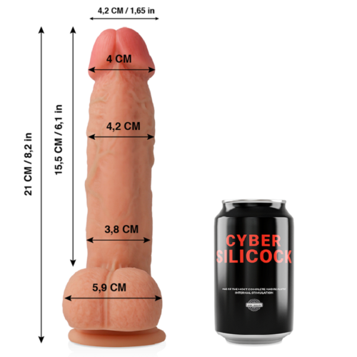 Dildo Cyber Silicock Saul 21 cm met realistische vorm