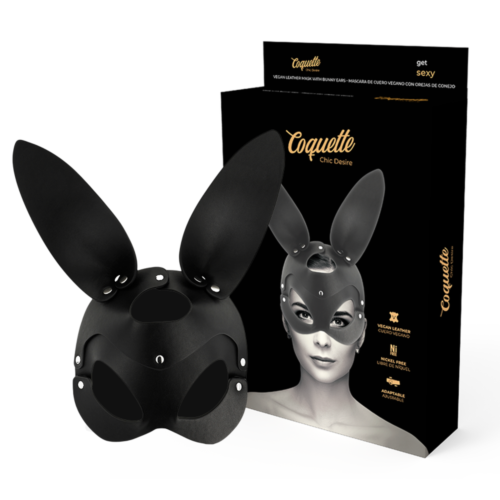 Bondage masker Coquette Chic Desire met konijnenoren