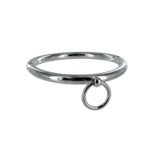 BDSM Kraag METAL HARD met Ring 18CM
