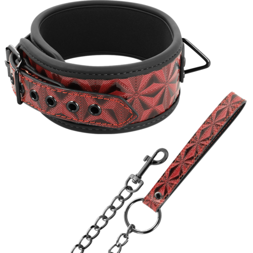 Bondage Halsband BEGME Red Edition met Vegan Leer