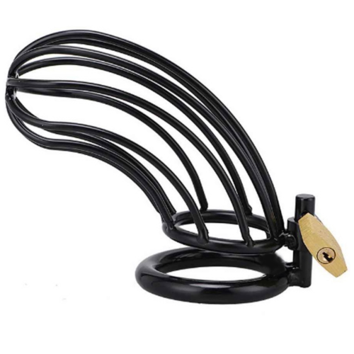 Chastity Ring Cage METAL HARD Black Bird