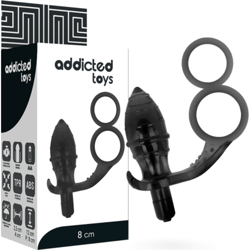 Plug Anal ADDICTED TOYS met dubbele ring en vibratie