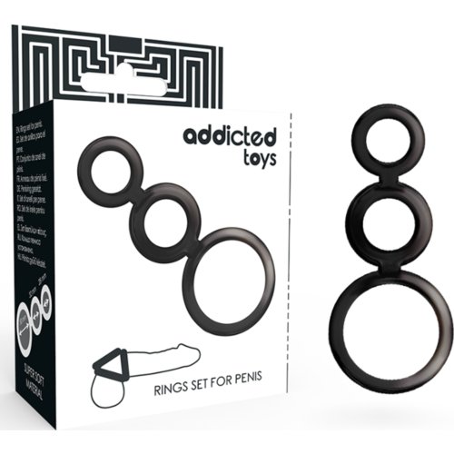 Anillo Penis Addicted Toys Set - 3 Ringen
