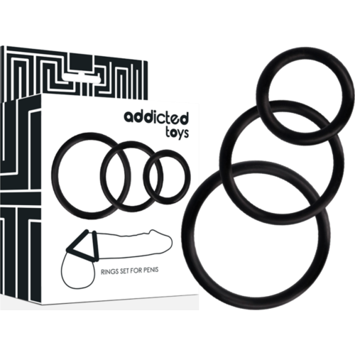 Anillos Pene ADDICTED TOYS Set met drie maten