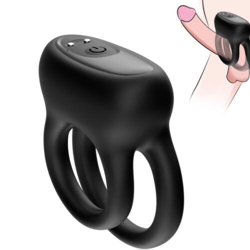 Armony Double Ring Vibrator in Zwart voor Hem