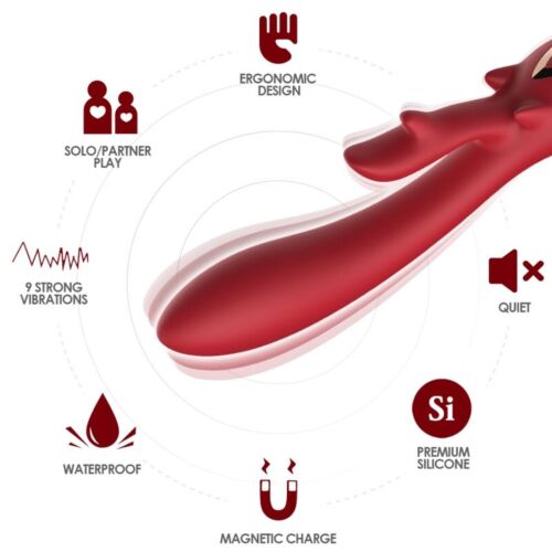 Ontdek de ARMONY Rode Gebogen Rabbit Vibrator