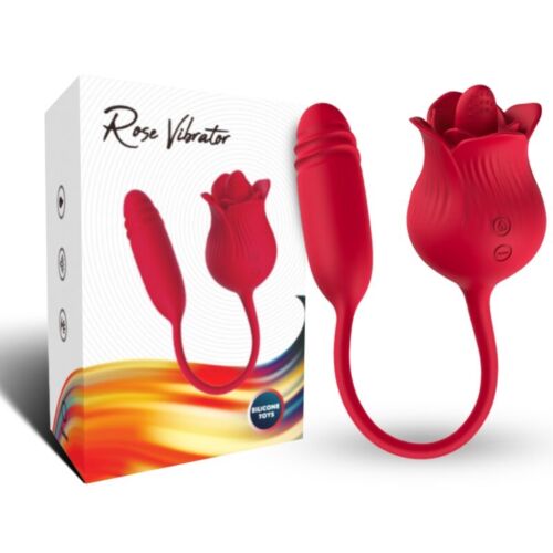 Verleidelijke Roselip Licking Vibrator in Rood