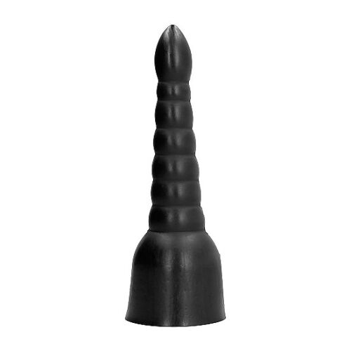 Dildo All Black 34 CM met extra stimulatie