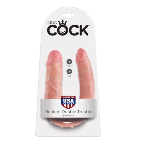 Dildo KING COCK U-VORMIG MEDIUM 13.9CM