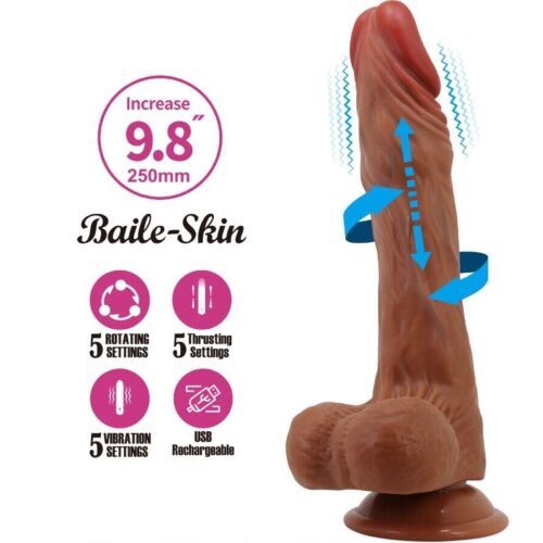 Dildo BAILE Calisto met stoot- en draai functies