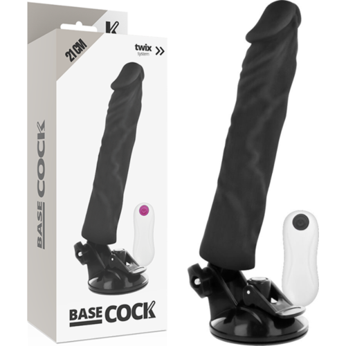 Realistisch Vibrator BASECOCK 21 cm met Afstandsbediening
