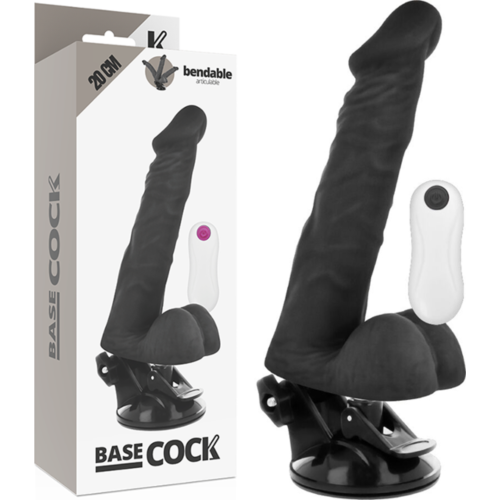 Vibrador REALISTISCH BASECOCK 20 cm met afstandsbediening