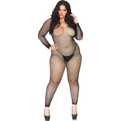 Leg Avenue naadloze net bodystocking 1X-2X