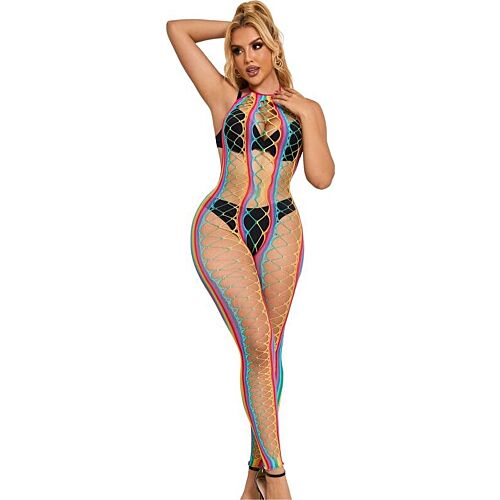 Bodystocking Subblime Halternek Malla Arcoíris XS/M