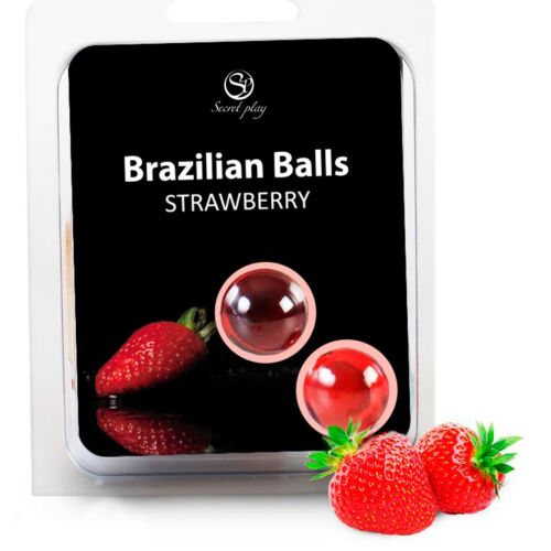 2 Brazilian Balls Secretplay met Aardbeismaak voor Massages