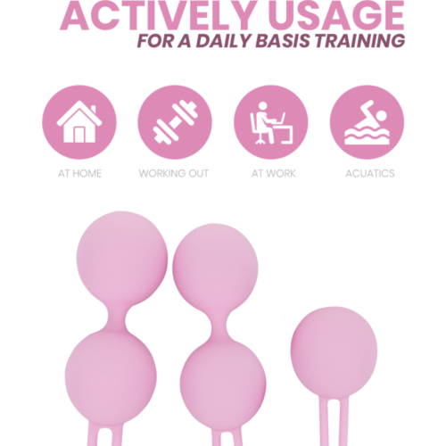 Ballen silicona INTIMICHIC Pelvis Health II voor Kegel-oefeningen
