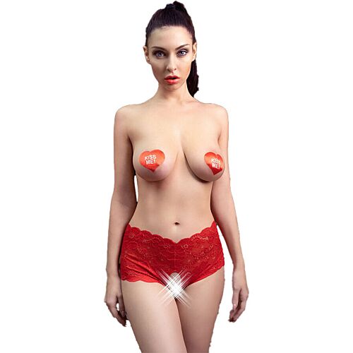 Bragas met open kruis Chilirose CR 4641