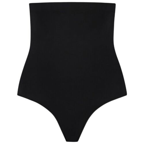 BYE BRA Soft Touch Seamless Hoge Taille Thong XXL Zwart