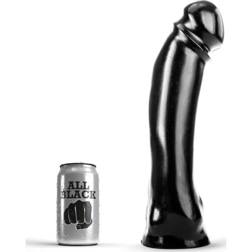 Dildo ALL BLACK DONG 33 cm stevige rechte schacht