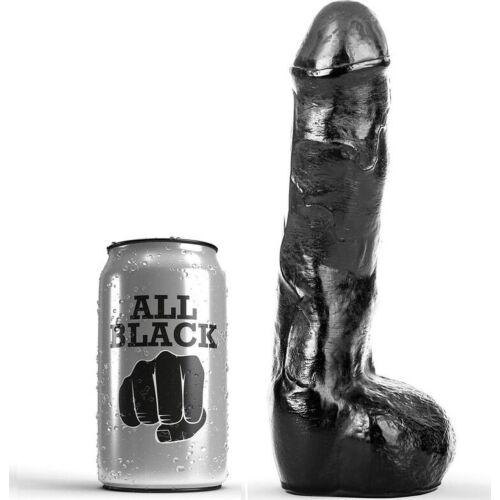 Anale dildo ALL BLACK realistisch 20 cm