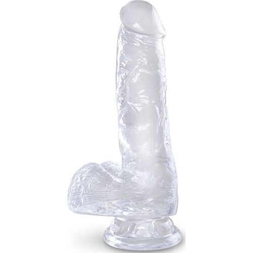 Realistische dildo KING COCK Clear 13,5 cm