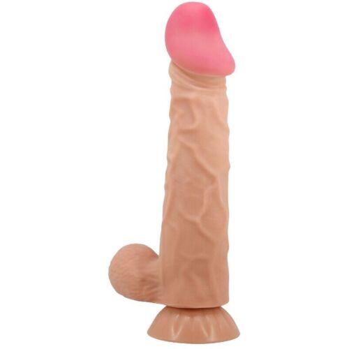 Realistische dildo Pretty Love Sliding Skin met glijdende huid en zuignap van 24 cm