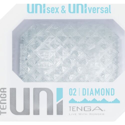 Massage Tool Tenga UNI Diamond met piramidale texturen