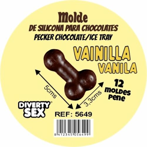 Silicone Chocolade Vorm Diablo Picante voor 12 Penisjes