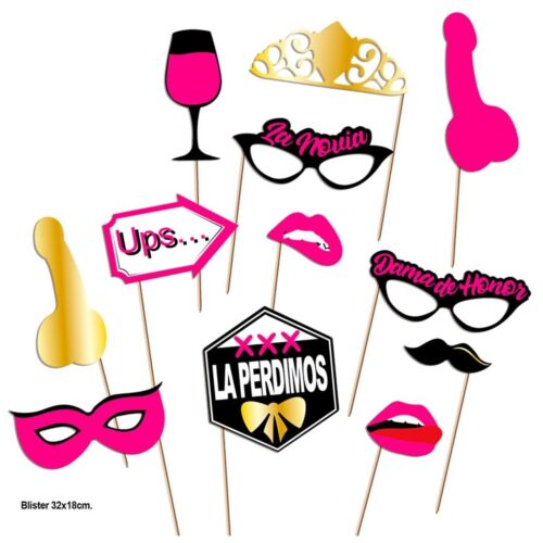 Photocall Set Diablo Picante Model 2 - 12 Eenheden voor Feestjes