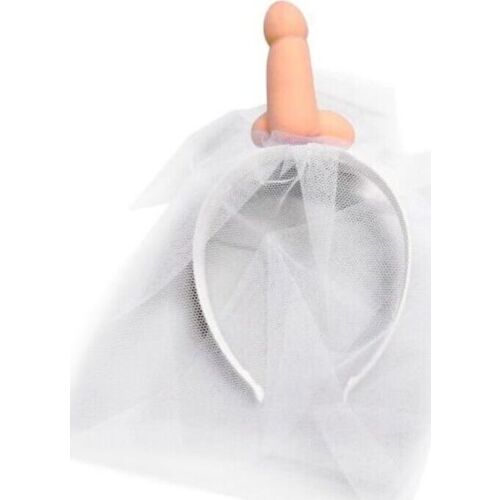 Diadeem DIABLO PICANTE met penis-ornament en sluier