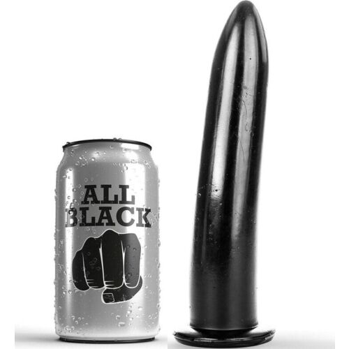 ALL BLACK dildo 20 cm – glad en gebruiksvriendelijk
