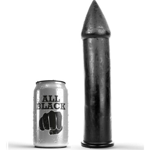 Dildo ALL BLACK 24 CM - Zachte en comfortabele ervaring