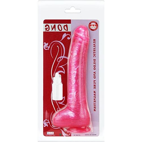 Dildo BAILE Roze met sterke zuignap en textuur