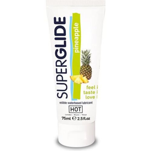 Lubricant HOT Superglide Comestible Piña 75ml