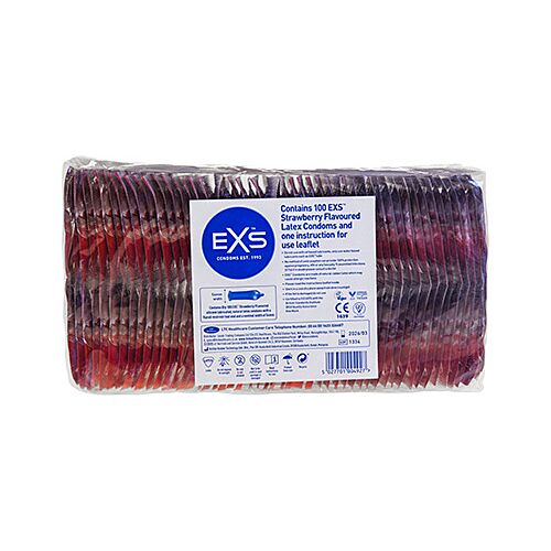 Preservatieven Exs Strawberry Sundae met aardbeiensmaak